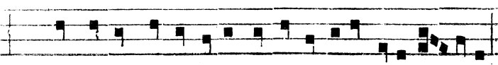 A comparison of two excerpts of musical notation: Kyrie IV melody (above).