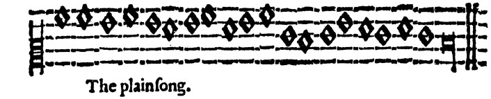 A comparison of two excerpts of musical notation: Farmer’s plainsong (below).